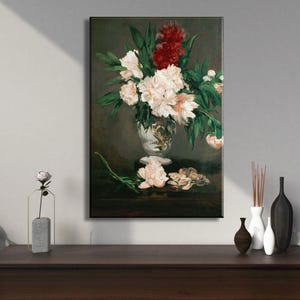 Cuadro de Edouard Manet: Jarrón de flores, lienzo para pared. Impresión o póster de bellas artes, impresión para decoración del hogar, póster para regalo de cumpleaños, regalo de inauguración de la casa