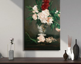 Manet Flowers Canvas Print: Fine Art Floral Still Life