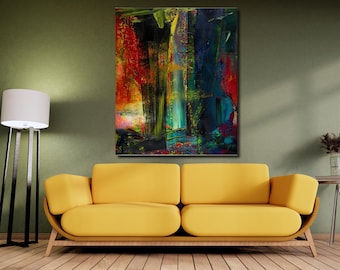 Gerhard Richter ABSTRAKTES BILD New HD Print On Canvas Gift Home Decor Wall Painting Ready to Hang Canvas Print Expressionism Symbolism Art