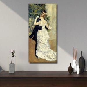 Dance in the City by Pierre Auguste Renoir Canvas Fine Art Print, Impressionist Poster, Romantic Painting, Figurative Artwork,Wall Decor Art