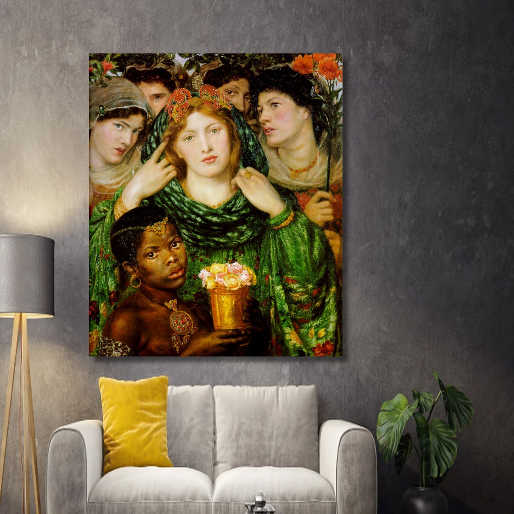 Rossetti 'the Beloved' Canvas Print: Vintage Pre-raphaelite Wall