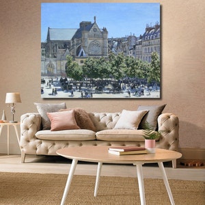 クロード・モネSt. Germain l'Auxerrois à Paris/ファインアートプリント/ポスタークロード・モネキャンバス壁アートポスター/パリ絵画壁装飾/ホームギフト