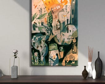 Salvador Dali-print: de eerste dag van de lente, surrealistisch interieur