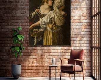 Artemisia gentilschi druck: Judith und Dienerin, Renaissance Barock Kunst