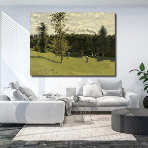 Claude Monet Canvas Wall Art: Train in the Countryside, Fine Art Print/Poster, Home Decor Print, Christmas Gift, Housewarming Gift