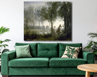 Impresión en lienzo de Orfeo y Eurídice / Bellas Artes de la Mitología Griega