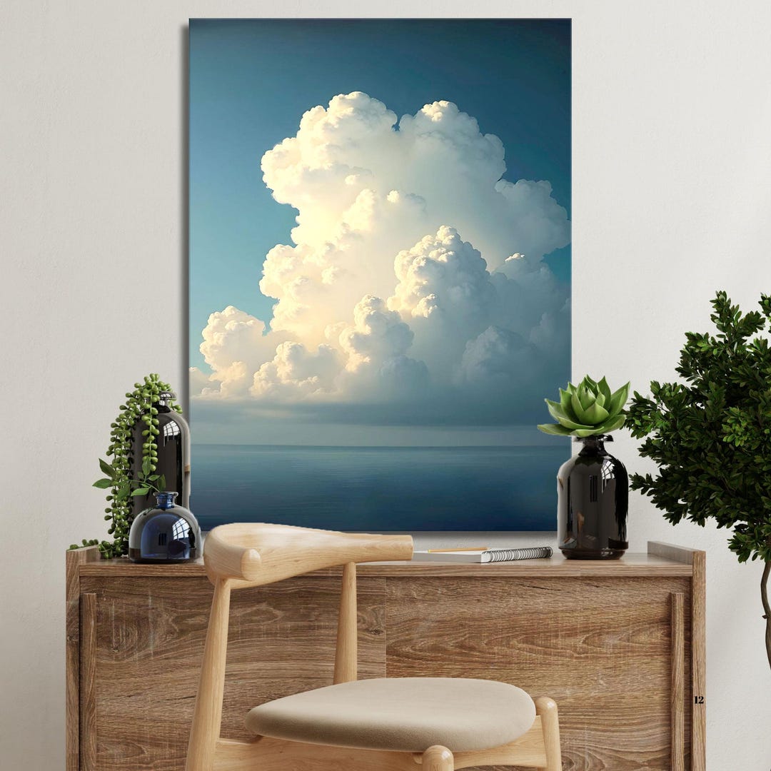 Large Cloud Canvas Art: Abstract Sky Painting - Etsy