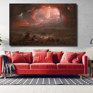 John Martin Painting/The Fall of Babylon by John Martin Canvas Wall Art Design/Poster Print Decor for Home/POSTER or CANVAS READY to Hang