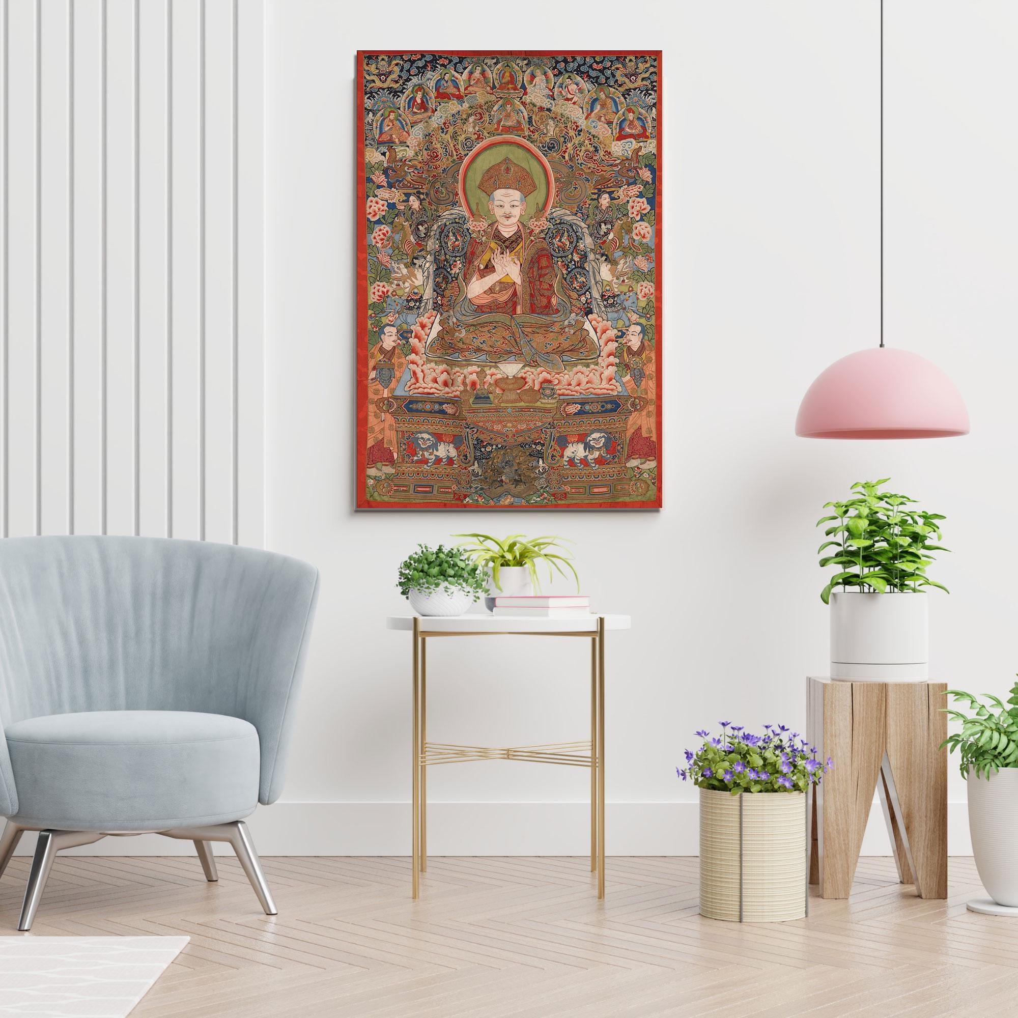 Bhutan Buddhist Canvas Art Print, Himalayan Spiritual Decor - Etsy