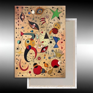 Joan Miro: The Birth of the World (1925) Canvas/Exhibition Poster/Wrapped or Framed Giclee Wall Art/Expressionism Painting/Surrealism Print