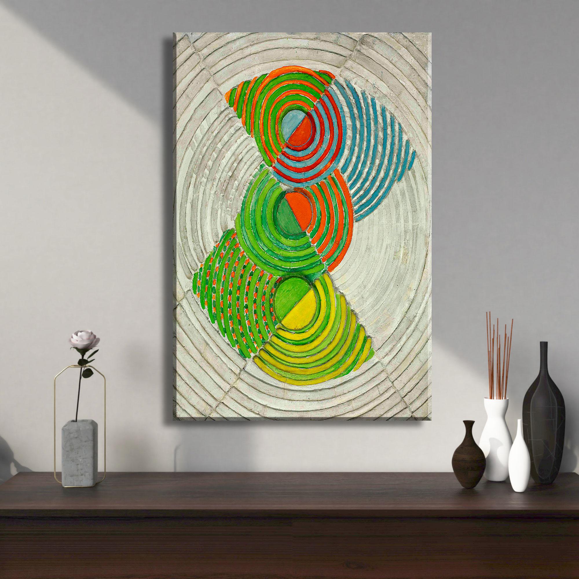 Robert Delaunay Relief Rhythms Canvas Print Art, Archival Giclee Ready To Hang, Erleichterung Rythme Robert Delaunay Print, Reproduction Art
