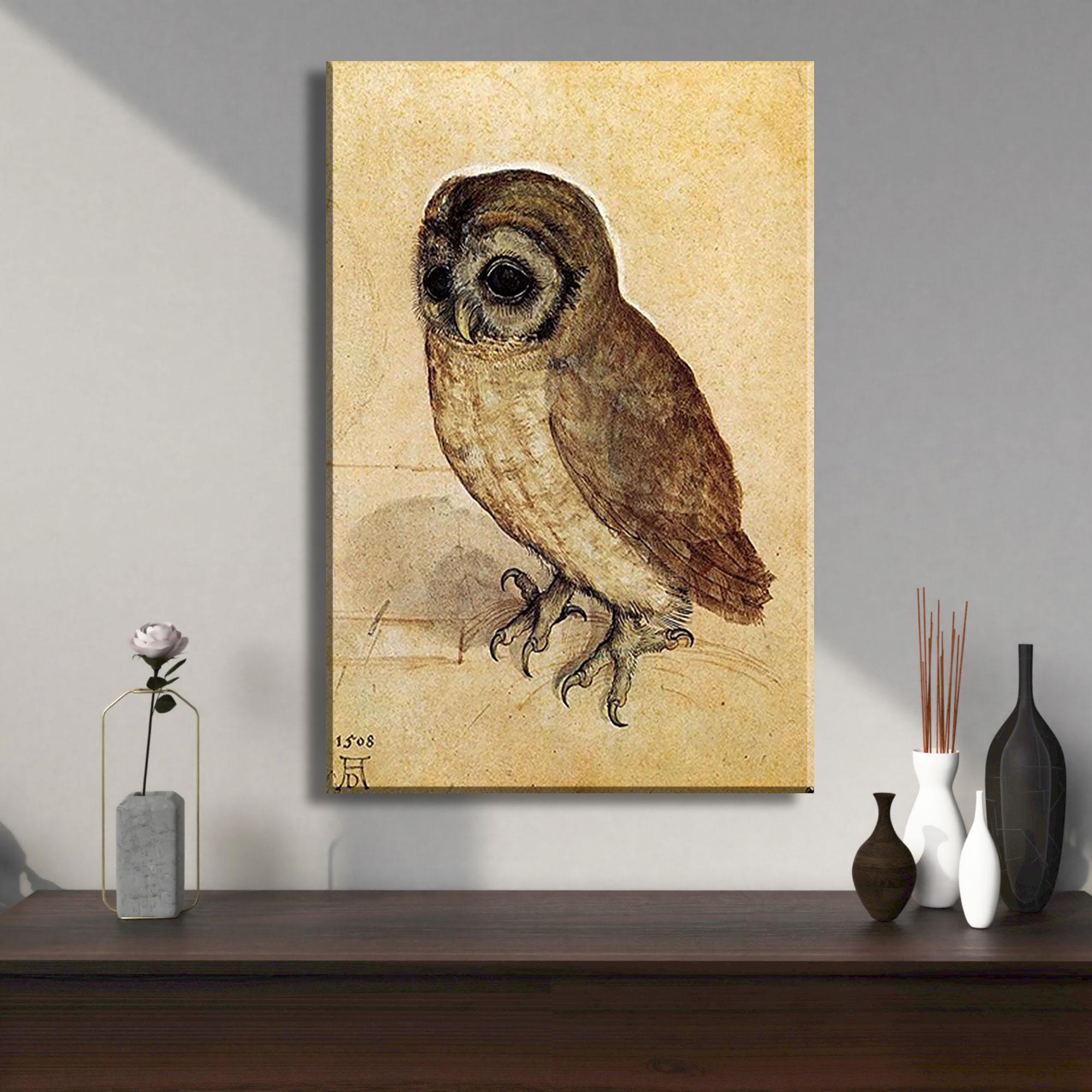 Albrecht Durer Little Owl Print: Renaissance Bird Art, Animal Painting