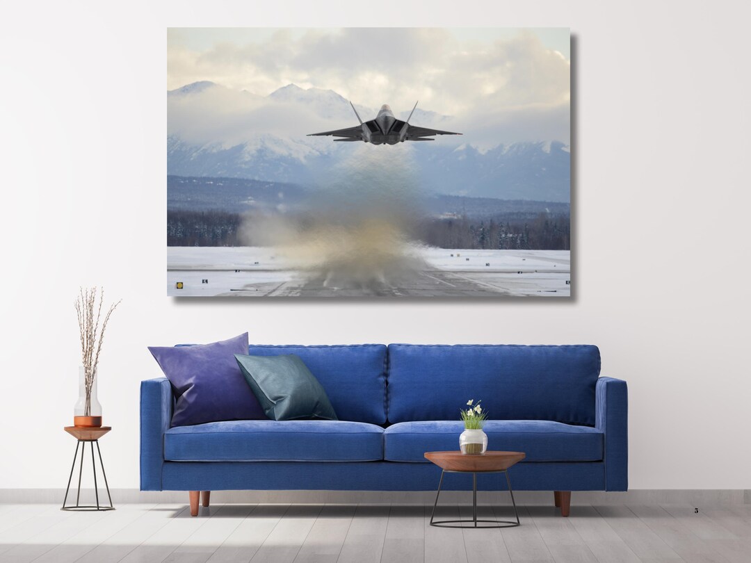 Lockheed Martin F-22 Raptor Canvas, Fighter Jet Wall Art, Ready to Hang ...