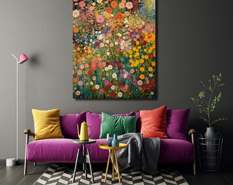 Daisy Canvas Art Print: Modern Farmhouse Flower Wall Decor