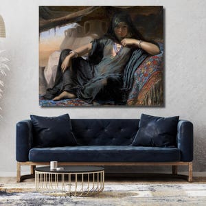 Elisabeth Jerichau-Baumann Painting:An Egyptian Pottery Seller at Giza Canvas Wall Art (1876-1878) - Giclee Fine Art Print,Home Decor Poster