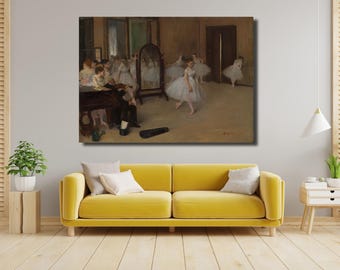 Degas Ballet Rehearsal Canvas Print: Impressionist Ballerina Painting, Ready to Hang
