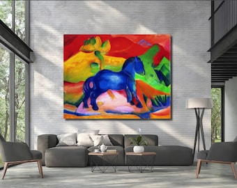 Franz Marc Little Blue Horse Canvas Print: Expressionist Fine Art