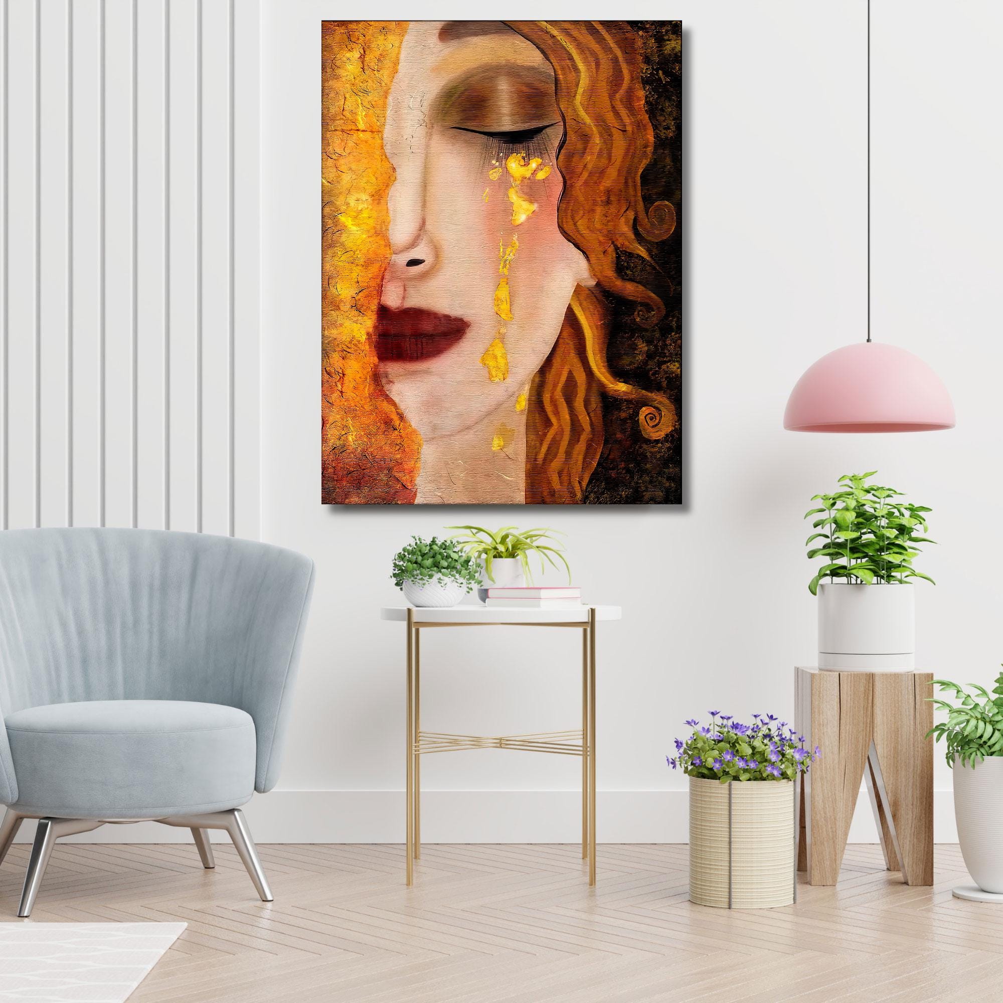 Gustav Klimt Golden Tears Canvas Print: Giclee Gallery Wrapped Wall Art ...