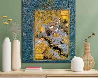 Persian Miniature Print: Concourse of the Birds Giclée Art