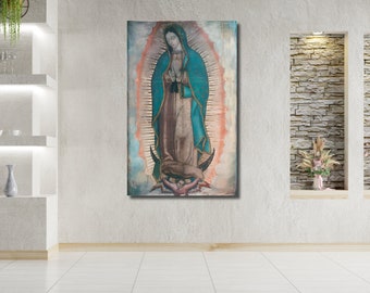Our Lady of Guadalupe Canvas Poster: Catholic Religious Art Decor