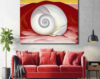 Georgia O'Keeffe Seashell Canvas Print, Ready To Hang