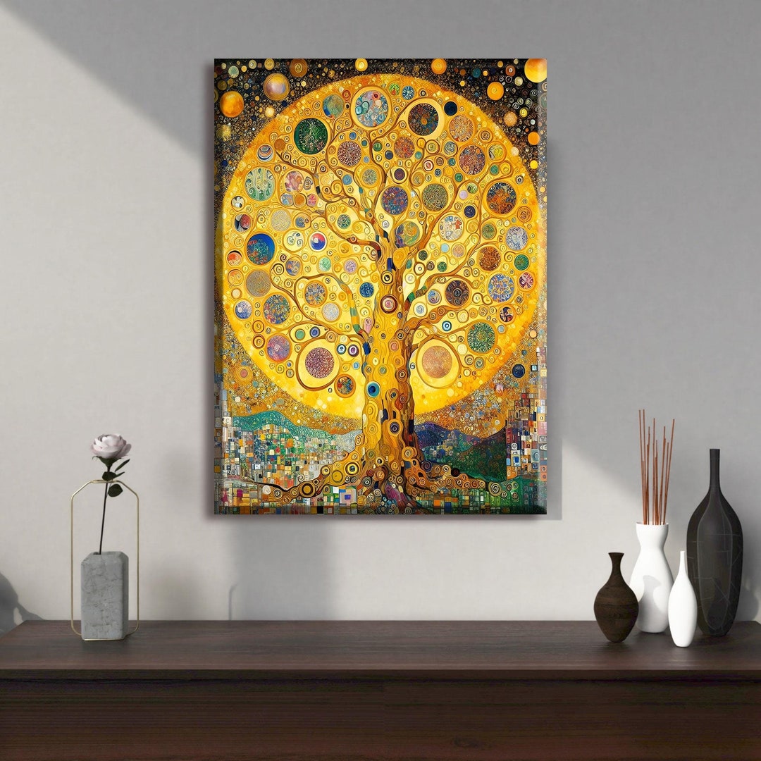 Gustav Klimt - the Tree of Life - Canvas Wall Art - Etsy