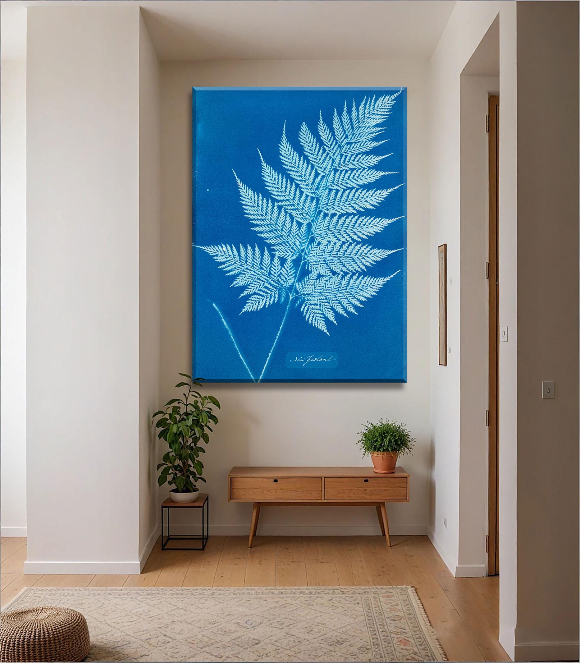 Anna Atkins Botanical Print: Classic Cyanotype Canvas Wall Art - Etsy