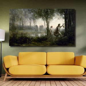 Corot Orpheus und Eurydike Leinwand Kunstdruck: Giclee Fine Art