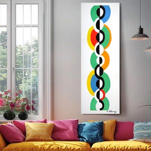 Rythme sans Fin door Robert Delaunay Canvas Fine Art Print - geometrisch schilderij, abstracte kunst, wanddecoratie, kunst uit het midden van de eeuw, grote muurkunstprint
