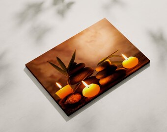 Zen Stones Canvas Art: Relaxing Spa Decor, Bathroom Wall Art