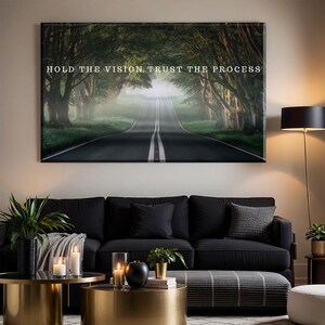 Hold The Vision Canvas Art: Motivierende Bürodekoration