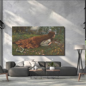 Edward Robert Hughes Princess Canvas Art Print: Vintage Pre-Raphaelite Painting