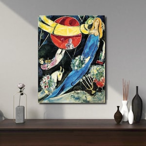 Red and Black World Marc Chagall, Marc CHAGALL Leinwanddruck Kunst,Leinwand Kunst, Ausstellungsplakat, Surrealismus Kunst, Poster, Chagall Druck
