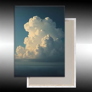 Cloud Canvas Wall Art Large Cloudy Sky Painting Rain Cloud Painting Blue Sky Painting Large Cloud Canvas Art White Cloud Abstract Painting