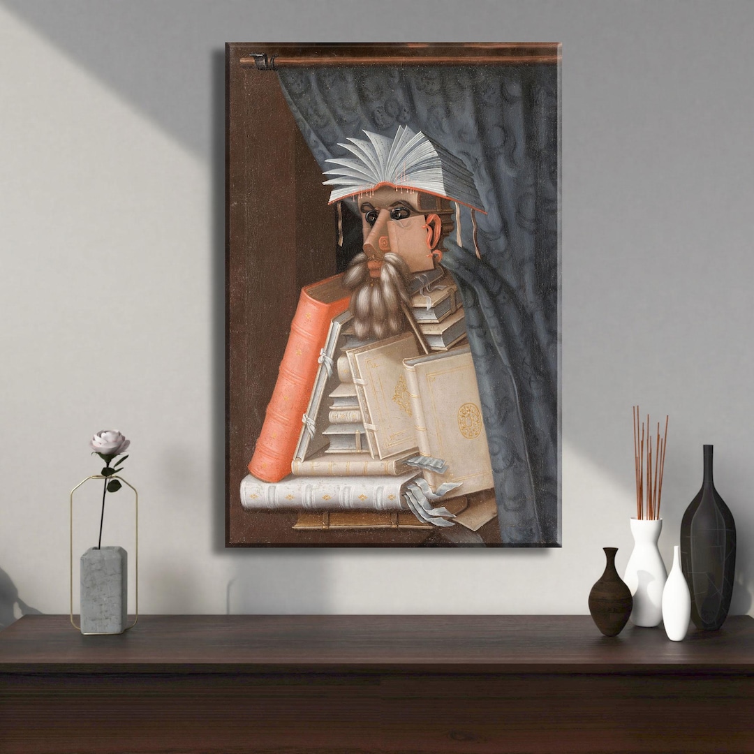 Giuseppe Arcimboldo Painting: the Librarian Canvas Wall Art, Fine Art ...