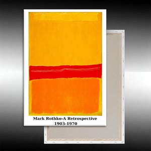Mark Rothko canvas wall art Birthday Gift Idea Museum Poster Aesthetic Decor Minimalism Painting Abstract Art Reproduction Contemporary Art