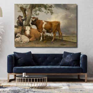 Paulus Potter Painting: The Bull Canvas Wall Art, Fine Art Print/Poster, Home Decor Wall Art, Animal Print, Giclee Poster, Housewarming Gift