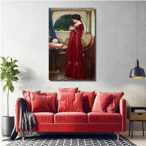 John William Waterhouse The Crystal Ball Canvas/Mythology Wall Art,Waterhouse Print,Poster Art Reproduction,Romanticism Art Print witch ball