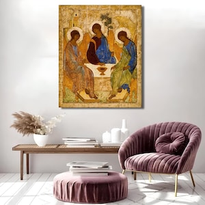 Andrei Rublev The Trinity Canvas, The Trinity Poster,Andrei Rublev Art Gallery, Andrei Art,Ready to Hang,The Trinity by Andrei Rublev Poster