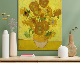 Van Gogh Sunflowers Canvas Print – Fine Art Flower Poster