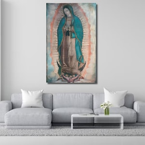 Virgen de Guadalupe Our Lady of Guadalupe Original Image Immaculate Mary Canvas Posters Gift Picture Religious Art Decor Catholic Print
