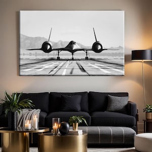 Canvasafdruk Lockheed SR-71 Blackbird: muurkunst luchtvaart