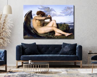 Fallen Angel Canvas Art Print: Alexandre Cabanel Painting
