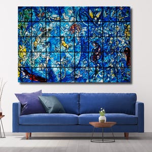 Marc Chagall &quot;Blue Window&quot; Canvas Print: Giclee Fine Art Reproduction