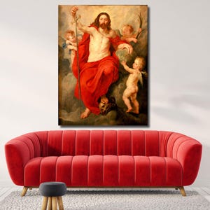 Christ Triumphing Over Death and Sin Poster, Peter Paul Rubens Canvas Wall Art, Religious Fine Art Print, Classic Christian Decor