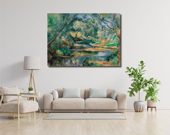 セザンヌ「海の眺め」キャンバスプリント：風景画複製壁アート - Etsy 日本