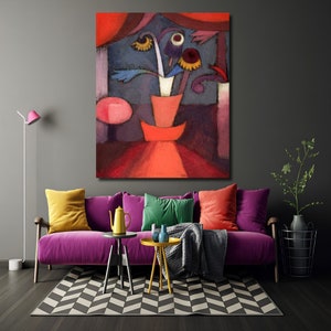Paul Klee Herbst Blume Wand Kunst Leinwand, Paul Klee Poster, Abstrakt, Paul Klee Wanddekoration, Manneshöhle, Esszimmer, Paul Klee Leinwand Druck