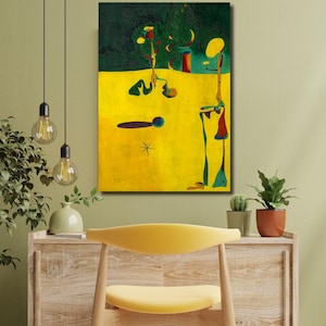 Joan Miro Painting,Nocturne 1935 by Joan Miro Exhibition Canvas Wall Art,Joan Miro Print,Surrealism Canvas Art,Wall Decor ,Joan Miro Poster