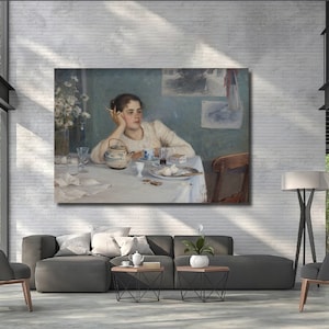 Elin Danielson-Gambogi - Vintage Wall Art Print Woman Bedroom Decor, After Breakfast (1891) Poster, Print,Art,Wrapped or Framed Giclee Print