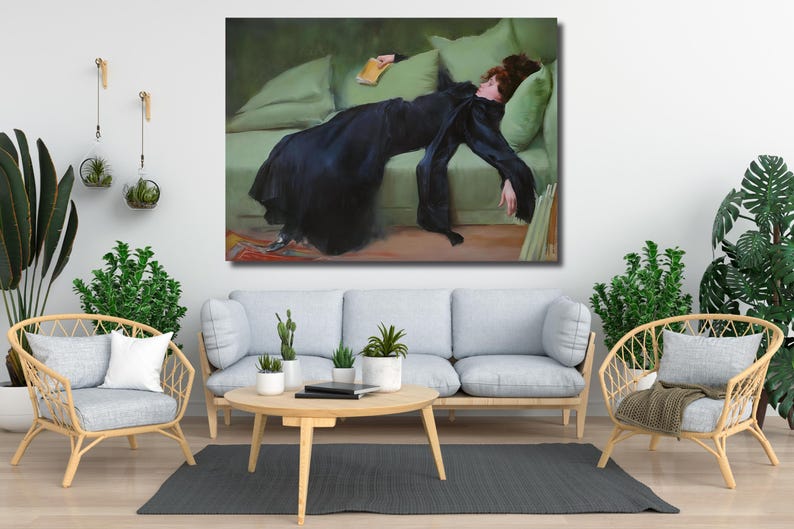 Ramon Casas "after the Dance" Art Print: Moody Decadent Woman, Framed ...